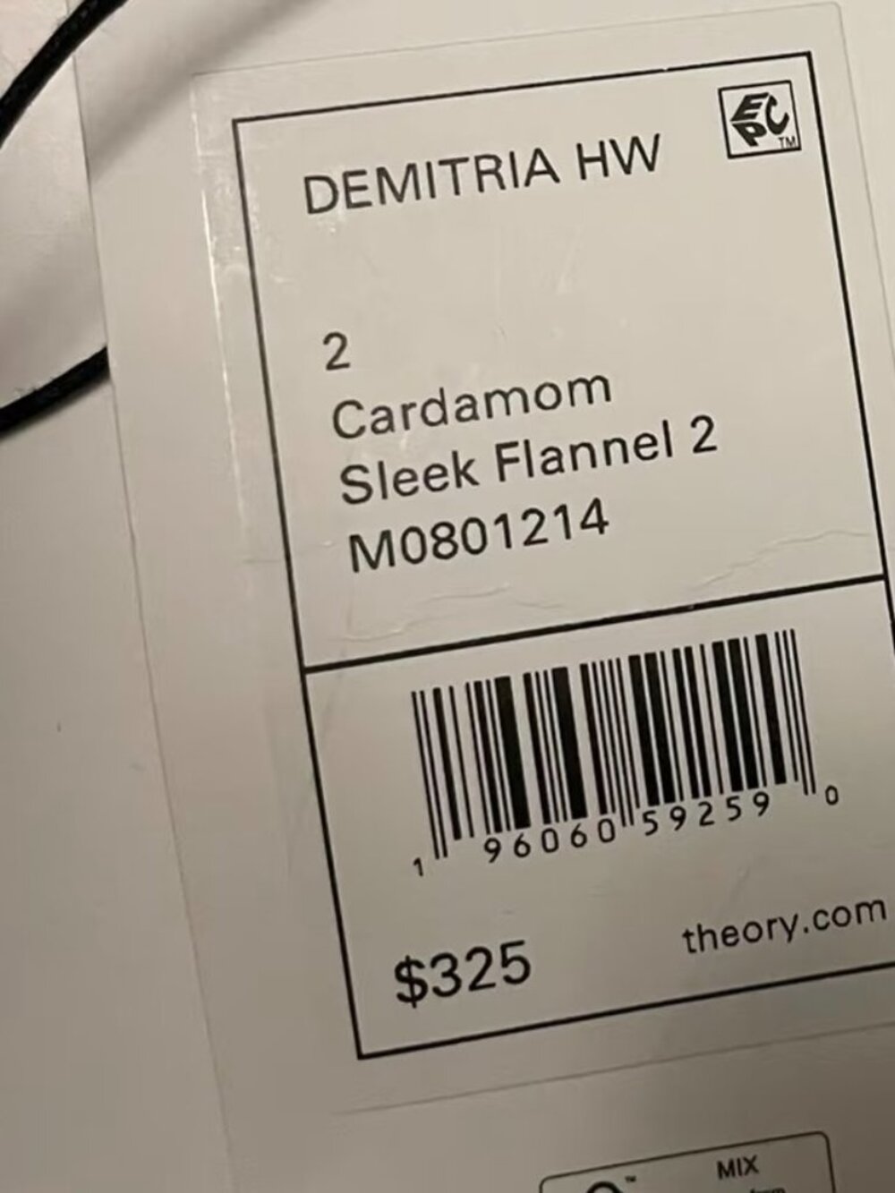 Theory Demitria HW Pants Size 2 Cardamom Sleek Flannel 2 M0801214 NEW $325 - Picture 2 of 6